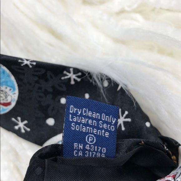 NWT Silk Tie Santa Tie Christmas Tie John Ashford Santa Christmas Holiday Black - Picture 6 of 11